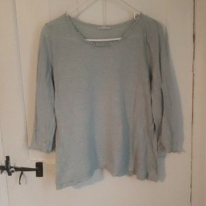 💚💙J. Jill Love Linen Lagenlook 3/4 sleeve blouse - mint green💚💙
